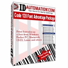IDAutomation Code 128 Font Advantage 5.1B screenshot