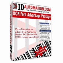 IDAutomation OCR-A and OCR-B Fonts 5.1B screenshot