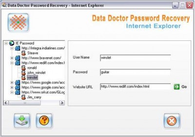IE Password Rescue Software 3.0.1.5 screenshot