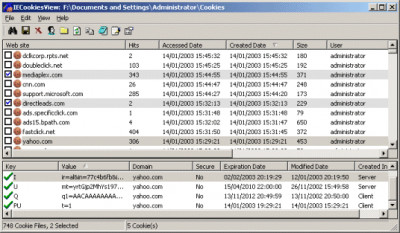IECookiesView 1.79 screenshot