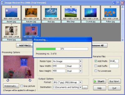 Image Resizer Pro 2005 2.6.4 screenshot