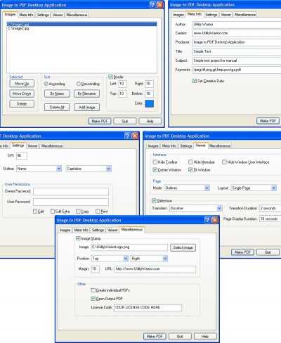 Image to PDF Desktop Application 1.5 screenshot