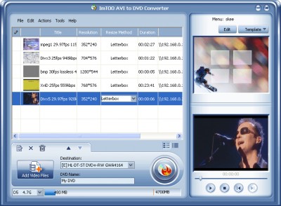 ImTOO AVI to DVD Converter 3.0.31.091 screenshot