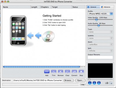 ImTOO DVD to iPhone Converter for Mac 2 4.7.35.063 screenshot
