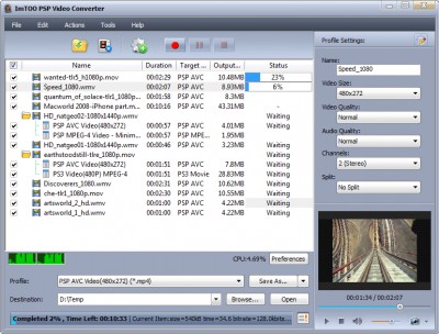 ImTOO PSP Music Suite 6.0.14.110 screenshot