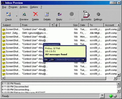 InboxSpecialist 2001 screenshot