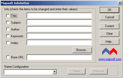 InfoSetter 1.5 screenshot