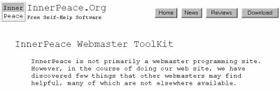 InnerPeace Webmaster ToolKit - Assorted Utilities 2.10.04 screenshot