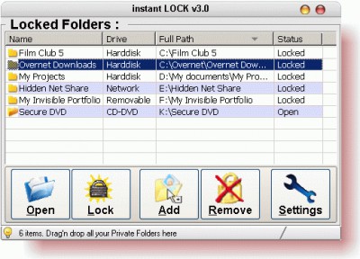 Instant LOCK Hide n Guard, Files n Folders 3.2 screenshot