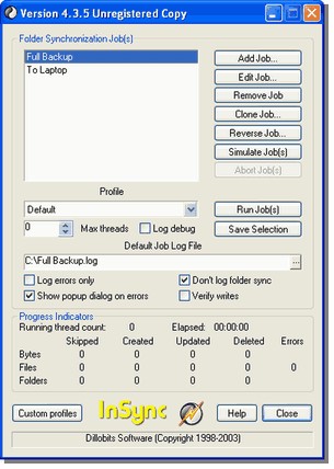 InSync Backup Software 9.0.29 screenshot