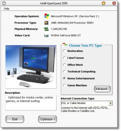 Intelli HyperSpeed 2005 1.82 screenshot