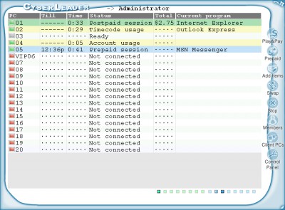 Internet Cafe Software - CyberLeader 4.1 screenshot