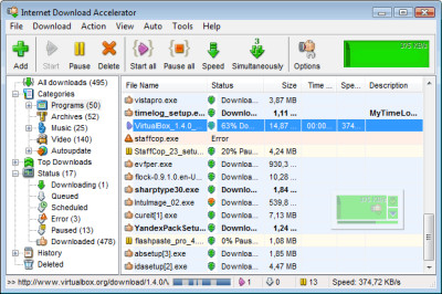 Internet Download Accelerator 6.19 screenshot