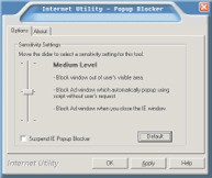 Internet Utility - Popup Blocker 2.10 screenshot