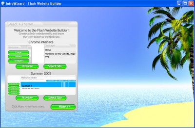 IntroWizard Flash Website Builder 1.0 screenshot