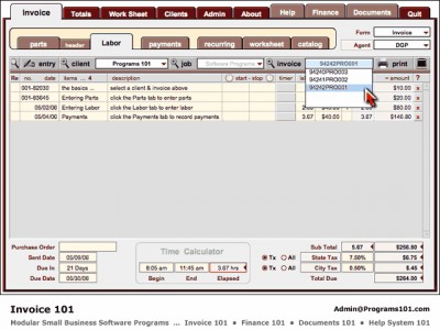 Invoice101 - PC 7.3.1 screenshot