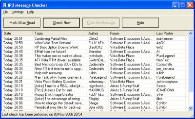 IPB Message Checker 1.8.1 screenshot