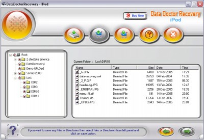 iPod Deleted Files Restore 3.0.1.5 screenshot