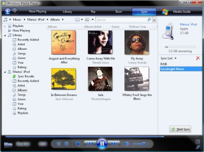 iPod plug-in for Windows Media Player 3.0.1742 screenshot