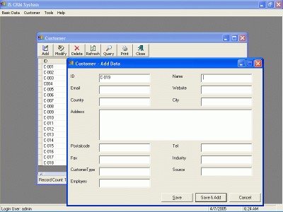 IS CRM System 1.01 screenshot