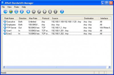 JDSoft Bandwidth Manager 1.0 screenshot