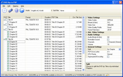 Jesterware PSP Video Suite 2.08 screenshot