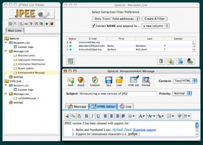 JPEE Email Utility (Mac OS X) 5.4.7 screenshot