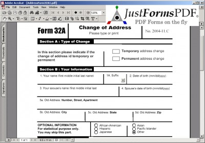 Just Forms PDF : Java PDF Library 1.1 screenshot