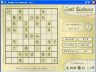 Just Sudoku - Professional Edition 1.1 screenshot