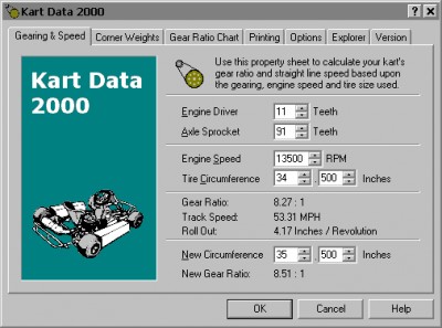 Kart Data 2000 3.1 screenshot