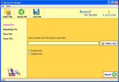 Kernel Access Database Repair Software 11.02.01 screenshot