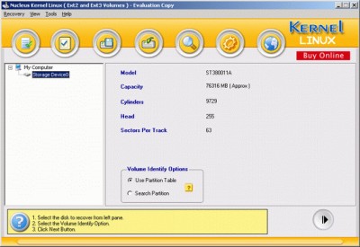 Kernel Linux - Data Recovery Software 4.02 screenshot