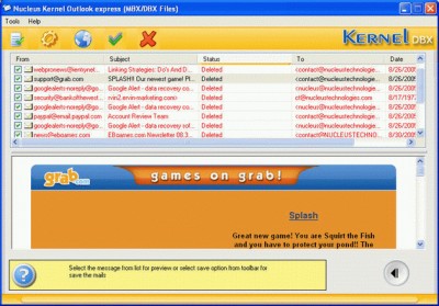 Kernel Outlook Express - Email Recovery 9.04.01 screenshot