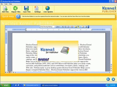 Kernel Publisher Recovery Software 4.04.01 screenshot
