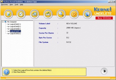 Kernel Undelete - Deleted File Recovery Software 4.02 screenshot