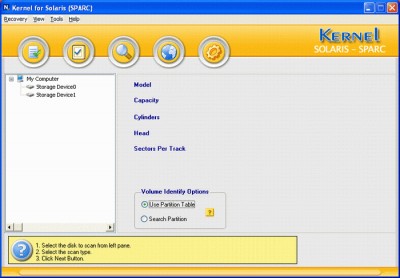 Kernel Unix Data Recovery Software 4.01 screenshot