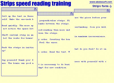Key words perception Speed reading 2.1 screenshot