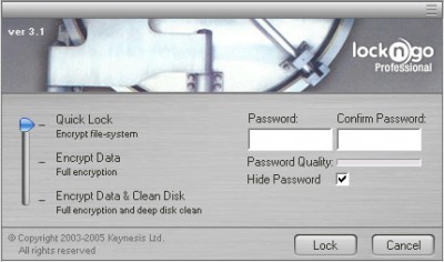 Keynesis Lockngo Professional 3.10 screenshot