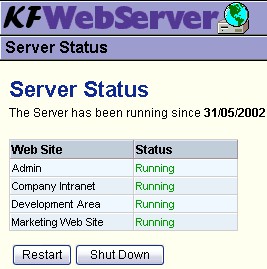 KF Web Server 2.5 screenshot