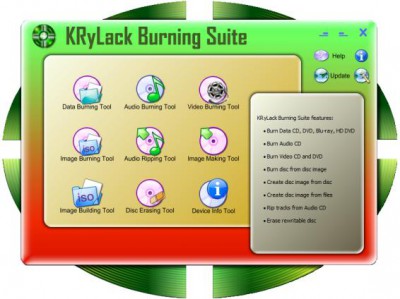 KRyLack Burning Suite Free 1.20.05 screenshot