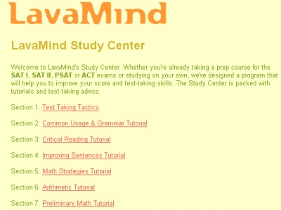 LavaMind Study Center for SAT, PSAT, ACT 1.0 screenshot
