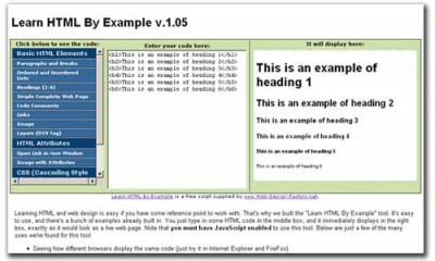 Learn HTML By Example 1.05 screenshot