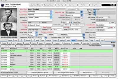 Legal Suite-Legal Case Management Software (Mac) 2017 screenshot