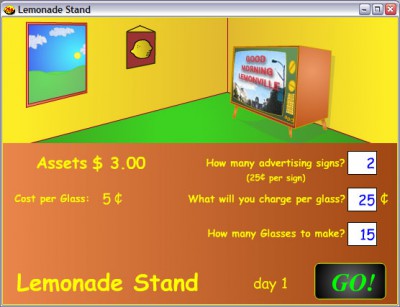 Lemonade Stand 1.6b screenshot
