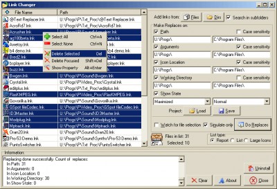 LinkChanger 1.0 screenshot
