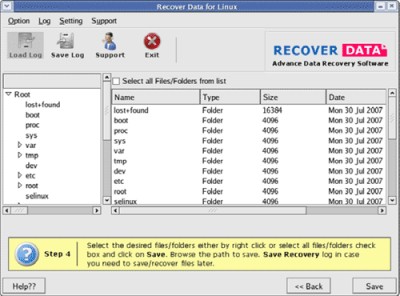 Linux Data Recovery Software 1.0 screenshot