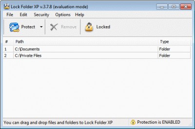 Lock Folder XP 3.9.2 screenshot