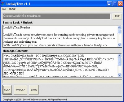 LockMyText 1.19 screenshot