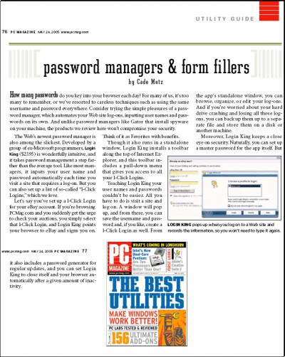 Login King Password Manager (Form-Filler Edition) 2007 screenshot