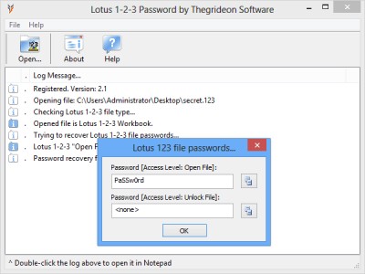 Lotus 1 2 3 Password 2015.06.01 screenshot
